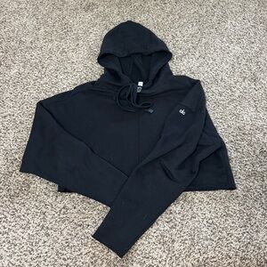 ALO Yoga Black Cropped Hoodie